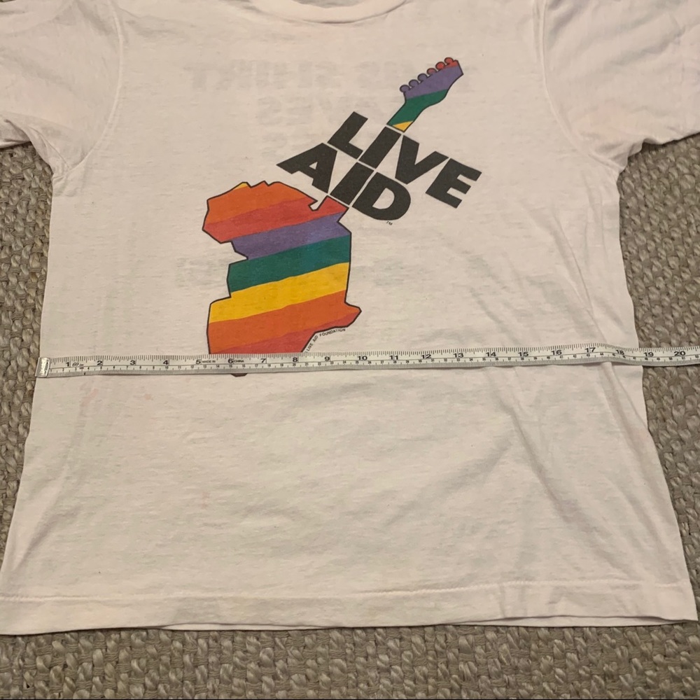 Vintage Original LIVE AID 1985 Tshirt Screen Stars - Picture 14 of 15